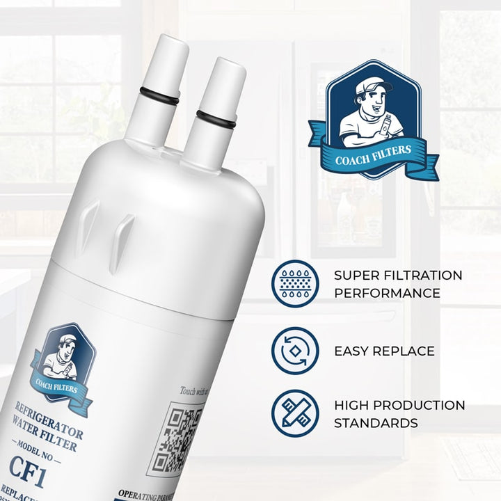 EDR1RXD1 Replacement Refrigerator Water Filter for W10295370A P8RFWB2L 9081 Filter 1 Whr1rxd1 by Coachfilters 12PK