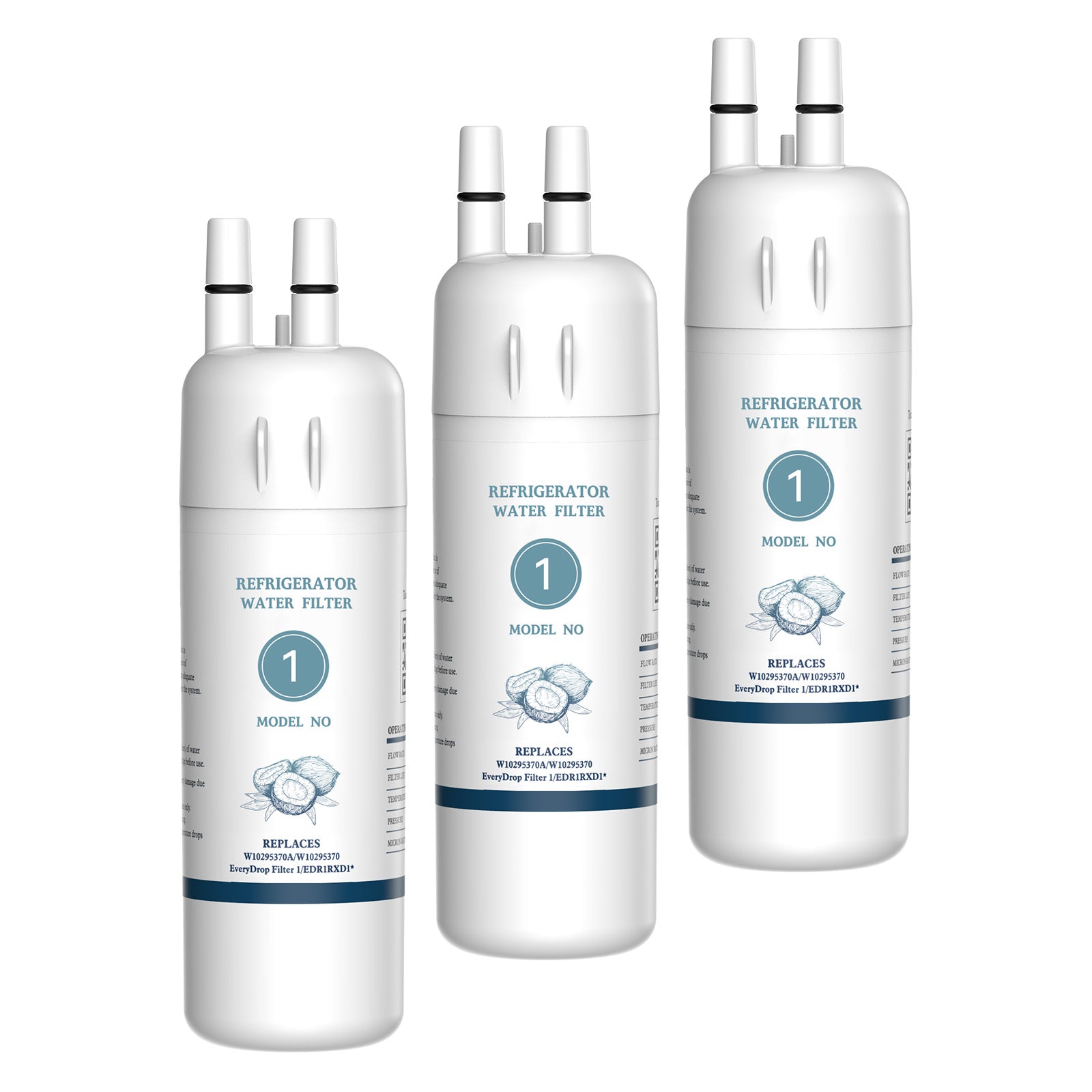 EDR1RXD1, Filter 1 Replacement W10295370A, P4RFWB, P4RFKB2 Water Filte