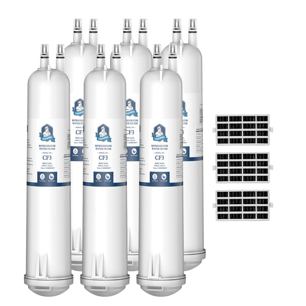 CoachFilters EDR3RXD1 4396841 9083 Refrigerator Water Filter with Air Filter, 6Pack