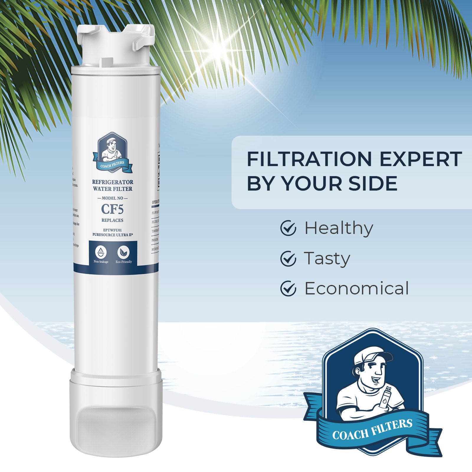 Frigidaire EPTWFU01 Replacement Water Filter – PureSource Ultra II Compatible (1–6 Pack)